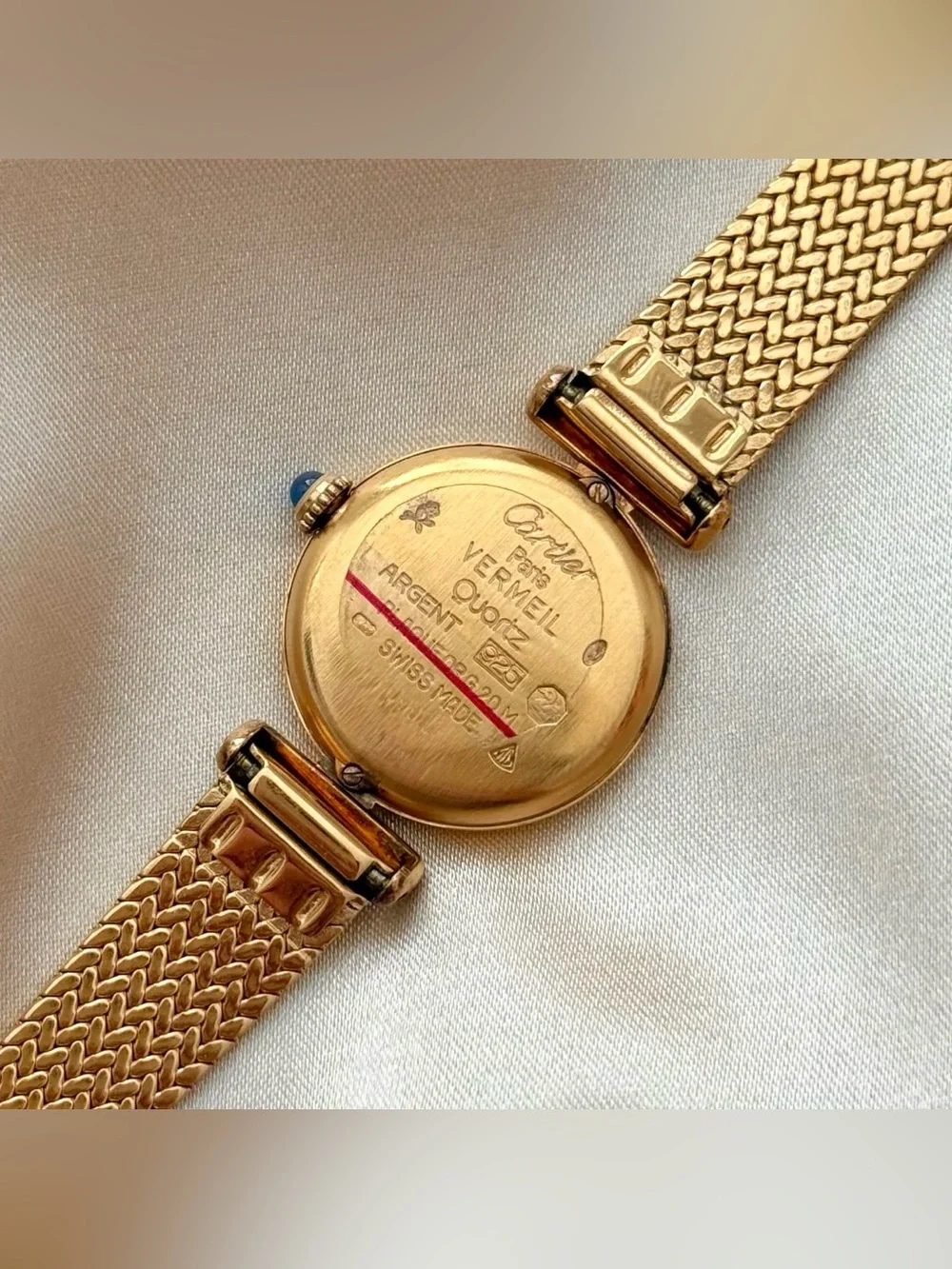 AUTHENTIC VINTAGE CARTIER GOLD WATCH - WITH BOX